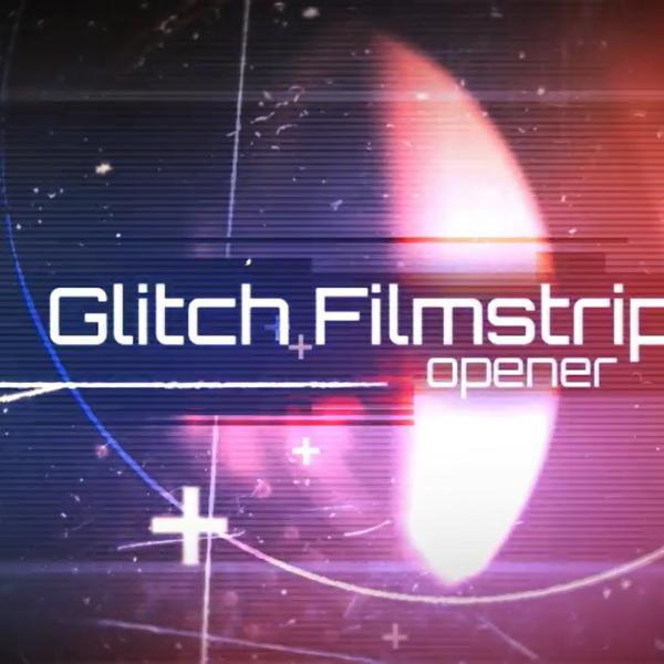 Filmstrip Glitch Broadcast Package — Film & Dust Aesthetic